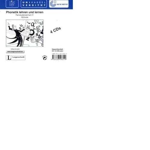 Imagen de archivo de PHONETIK LEHREN UND LERNEN -- 4 CDs (Fernstudieneinheit 21) a la venta por German Book Center N.A. Inc.