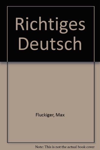 Stock image for Richtiges Deutsch for sale by Wonder Book