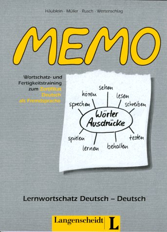 Beispielbild fr Memo, Lernwortschatz Deutsch-Deutsch zum Verkauf von medimops