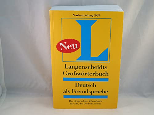Langenscheidts GroÃŸwÃ¶rterbuch: Deutsch als Fremdsprache (9783468967009) by Dieter GÃ¶tz; GÃ¼nther Haensch; Hans Wellmann