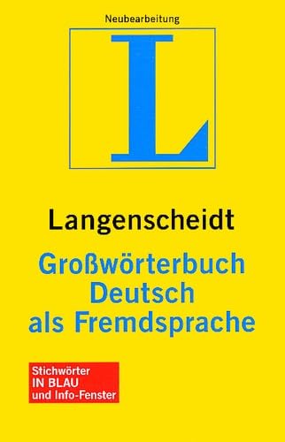 Stock image for Langenscheidt Growrterbuch Deutsch als Fremdsprache for sale by medimops