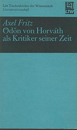 9783471614464: dn von Horvth als Kritiker seiner Zeit (('List-Taschenbcher der Wissenschaft'