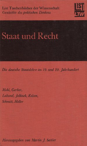 Beispielbild fr Staat und Recht Die deutsche Staatslehre im 19. und 20. Jahrhundert. zum Verkauf von medimops