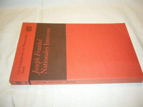 Beispielbild fr Nationales Interesse zum Verkauf von Bernhard Kiewel Rare Books