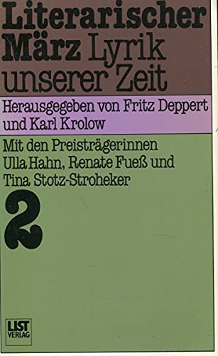 Stock image for Lyrik unserer Zeit. Mit den Preistrgerinnen Ulla Hahn, Renate Fue und Tina Stotz-Stroheker for sale by mneme