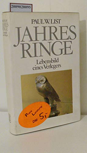 Beispielbild fr Jahresringe, Lebensbild eines Verlegers zum Verkauf von Storisende Versandbuchhandlung