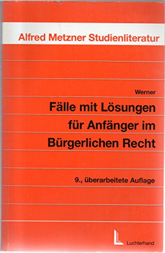 9783472019022: Flle mit Lsungen fr Anfnger im Brgerlichen Recht