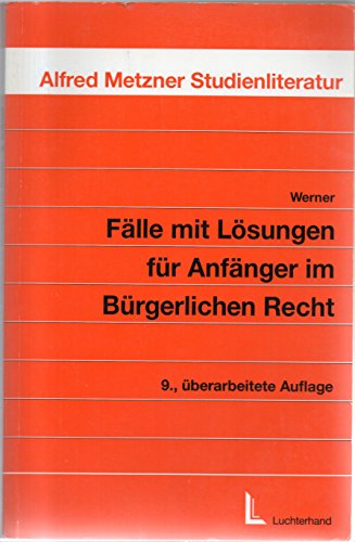 Imagen de archivo de Flle mit Lsungen fr Anfnger im Brgerlichen Recht a la venta por medimops