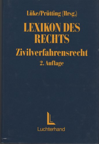 9783472020363: Lexikon des Rechts - Zivilverfahrensrecht