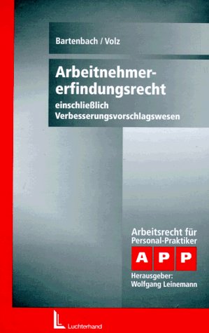 Beispielbild fr Arbeitnehmererfindungsrecht Einschliesslich Verbesserungsvorschlagwesen zum Verkauf von Buchpark