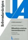 9783472040675: ffentlich-rechtliche Assessorklausuren mit Erluterungen - Decker, Andreas