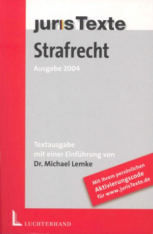 Strafrecht: Textausgabe (9783472059080) by Unknown Author