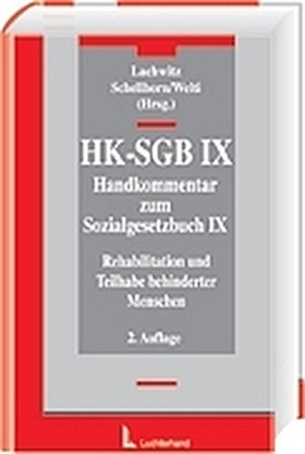 Beispielbild fr Handkommentar zum Sozialgesetzbuch HK-SGB IX: Rehabilitation und Teilhabe behinderter Menschen zum Verkauf von medimops