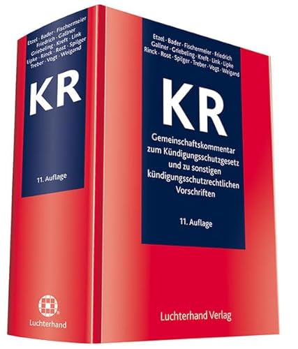 9783472086406: KR: Gemeinschaftskommentar zum Kndigungsschutzgesetz und zu sonstigen kndigungsschutzrechtlichen Vorschriften