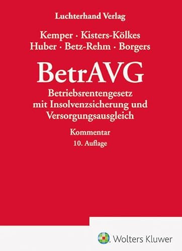 Imagen de archivo de BetrAVG - Kommentar: Betriebsrentengesetz a la venta por Revaluation Books