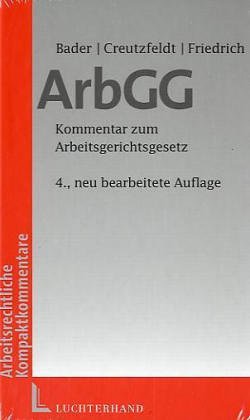 9783472111436: Arbeitsgerichtsgesetz (ArbGG). Textausgabe mit Kurzerluterungen fr die Praxis