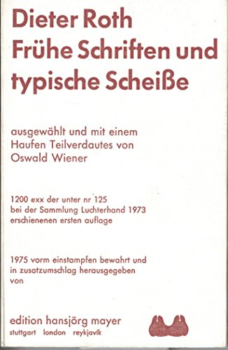 Beispielbild fr Frhe Schriften und typische Scheie. zum Verkauf von Grammat Antiquariat