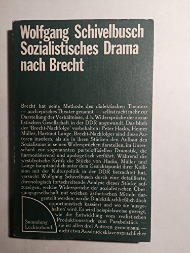 9783472611394: Sozialistisches Drama nach Brecht: Drei Modelle : Peter Hacks, Heiner Mller, Hartmut Lange