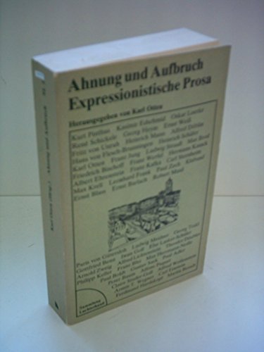 9783472615118: Ahnung und Aufbruch. Espressionistische Prosa