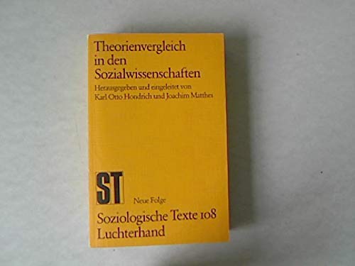 Stock image for Theorienvergleich in den Sozialwissenschaften for sale by medimops