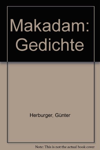 Stock image for Makadam: Gedichte (German Edition) for sale by Better World Books Ltd