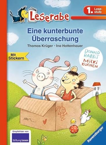 Beispielbild fr Leserabe - 1. Lesestufe: Eine kunterbunte berraschung: Donald Rabbit und Micki Kuchen (HC - Leserabe - 1. Lesestufe) zum Verkauf von medimops