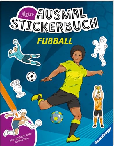 Imagen de archivo de Ravensburger Mein Ausmalstickerbuch Fuball - Groes Buch mit ber 300 Stickern, viele Sticker zum Ausmalen a la venta por GreatBookPrices