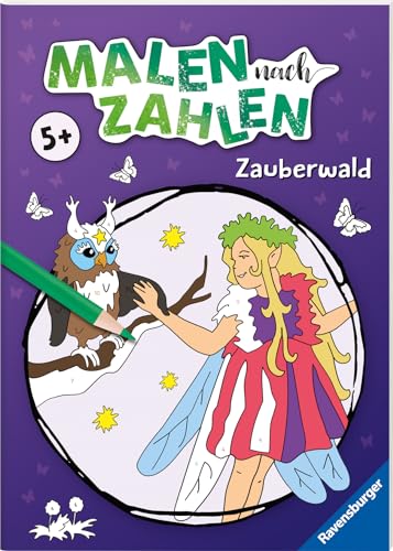 Beispielbild fr Ravensburger Malen nach Zahlen ab 5 Jahren Zauberwald - 24 Motive - Malheft fr Kinder - Nummerierte Ausmalfelder zum Verkauf von GreatBookPrices