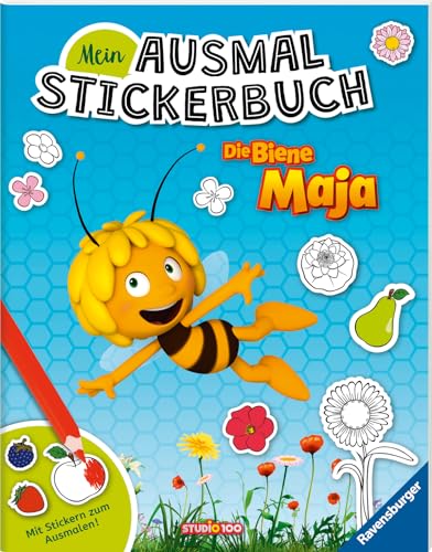 Beispielbild fr Ravensburger Mein Ausmalstickerbuch Die Biene Maja - Groes Buch mit ber 250 Stickern, viele Sticker zum Ausmalen zum Verkauf von GreatBookPrices