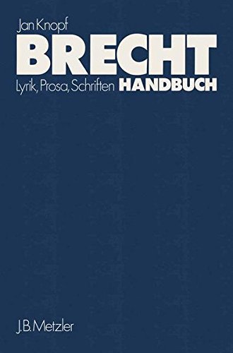 Brecht-Handbuch - Sonderausgabe in 2 Bdn. / Teil 1: Theater : eine Ästhetik der Widersprüche - Teil 2: Lyrik, Prosa, Schriften : eine Ästhetik der Widersprüche ; mit e. Anh.: Film - Jan Knopf (Hrsg.)