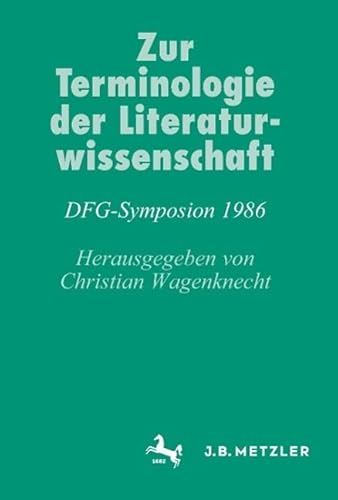 Beispielbild fr Zur Terminologie der Literaturwissenschaft. Akten des IX. Germanistischen Symposions der Deutschen Forschungsgemeinschaft Wrzburg 1986 zum Verkauf von medimops