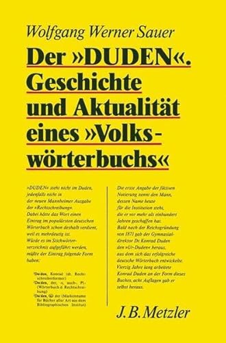 Beispielbild fr Der "Duden" : Geschichte und Aktualitt eines "Volkswrterbuchs" zum Verkauf von Antiquariat VinoLibros