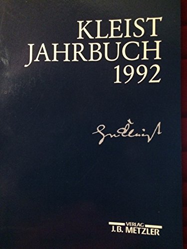 Stock image for Kleist-Jahrbuch, 1992 for sale by Hammer Mountain Book Halls, ABAA