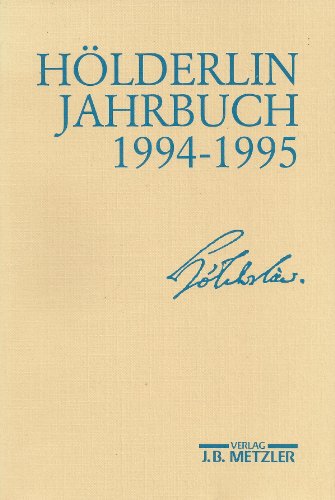 Beispielbild fr Hlderlin Jahrbuch 29. Band 1994/95. Im Auftrag der Friedrich-Hlderlin-Gesellschaft zum Verkauf von Bernhard Kiewel Rare Books