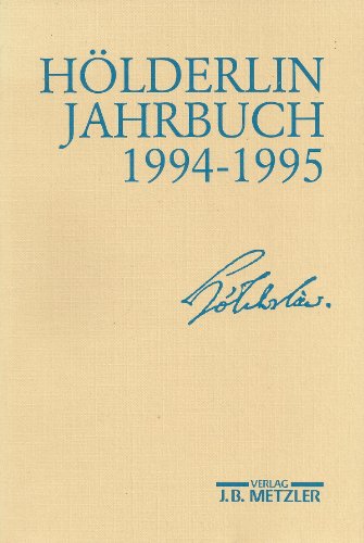 9783476013187: Hlderlin-Jahrbuch, Band 29. Jahrgang 1994 - 1995
