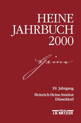 9783476017901: Heine-jahrbuch 2000: 39. Jahrgang