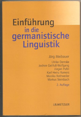 Beispielbild fr Einfhrung in die germanistische Linguistik zum Verkauf von medimops