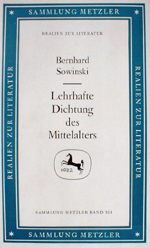Beispielbild fr Lehrhafte Dichtung des Mittelalters zum Verkauf von Bernhard Kiewel Rare Books