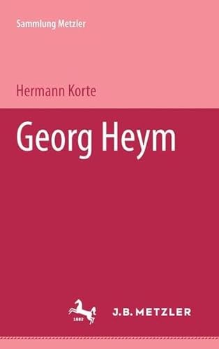 9783476102034: Georg Heym (Abt. D, Literaturgeschichte) (German Edition)
