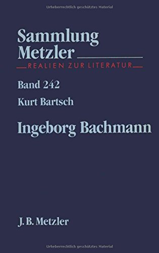 Stock image for Ingeborg Bachmann (Sammlung Metzler) (German Edition) for sale by Better World Books Ltd