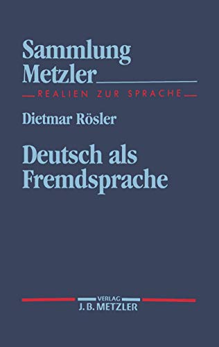 Stock image for Deutsch Als Fremdsprache (Sammlung Metzler) for sale by Revaluation Books