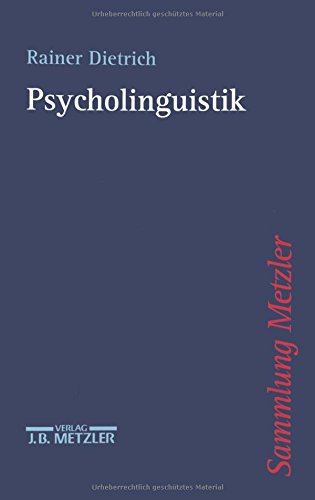 Beispielbild fr Psycholinguistik. zum Verkauf von Bernhard Kiewel Rare Books