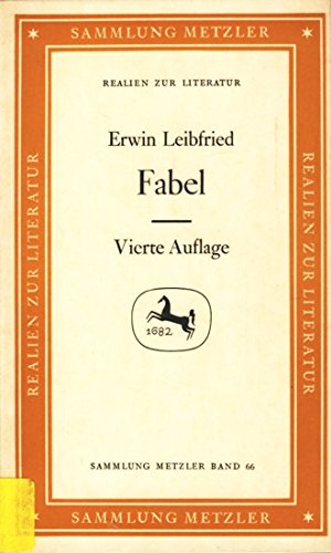 Stock image for Fabel (Sammlung Metzler Bd. 66) for sale by medimops