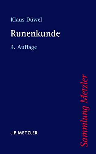 9783476140722: Runenkunde (Sammlung Metzler)