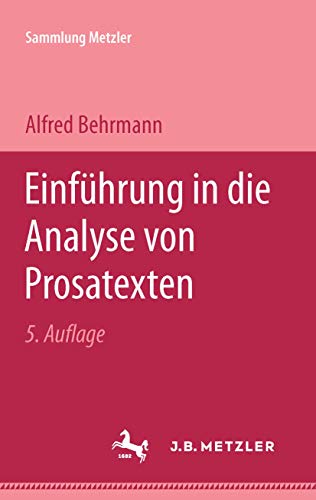 9783476150592: Einfhrung in die Analyse von Prosatexten (Sammlung Metzler)