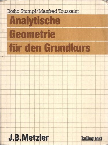 analytische geometrie für den grundkurs