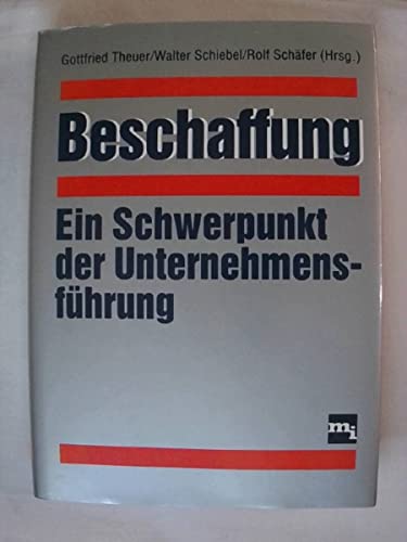 Stock image for Beschaffung - ein Schwerpunkt der Unternehmensfhrung for sale by NEPO UG