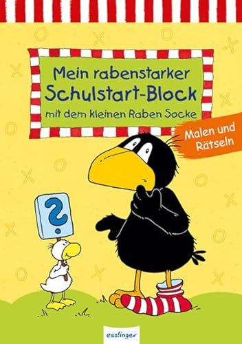 9783480229536: Mein rabenstarker Schulstart-Block - Malen und Rtseln