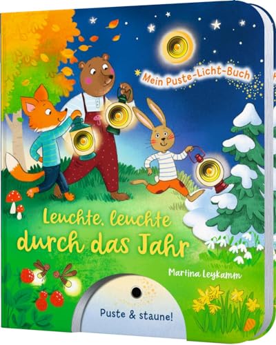 Beispielbild fr Mein Puste-Licht-Buch: Leuchte, leuchte durch das Jahr: Jahreszeiten-Pappebuch mit Puste-Licht und LED-Lmpchen zum Verkauf von medimops