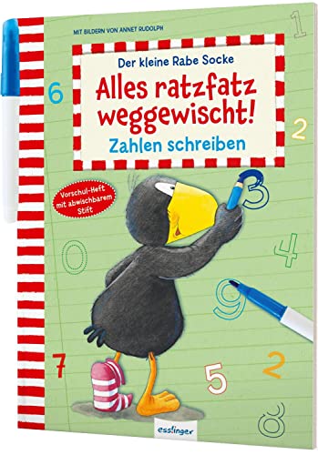 Stock image for Der kleine Rabe Socke: Alles ratzfatz weggewischt!: Zahlen schreiben | Erstes Lernen spielend leicht for sale by medimops